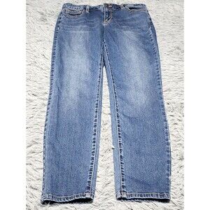 Buffalo Womens Pursuit Jeans Size 6‎ 6/28 Mid Rise Denim Blue Super Soft Skinny